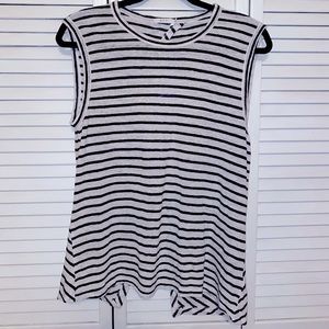 A.L.C. striped tank w/ knotted back
